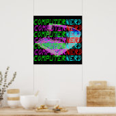 Corey Tiger 80s  Style Computer Nerd Poster (Keuken)