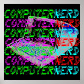 Corey Tiger 80s  Style Computer Nerd Poster (Voorkant)