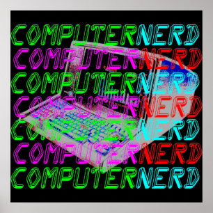 Corey Tiger 80s  Style Computer Nerd Poster