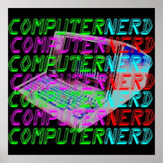 Corey Tiger 80s Style Computer Nerd Poster