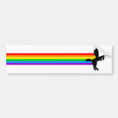 Corey Tiger 80s  Style Unicorn Rainbow Bumpersticker (Voorkant)