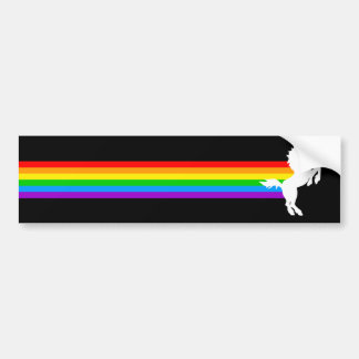 Corey Tiger 80s  Style Unicorn Rainbow Bumpersticker