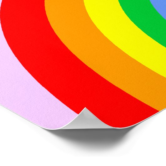 Corey Tiger 80s  Style Unicorn Rainbow Poster (Hoek)