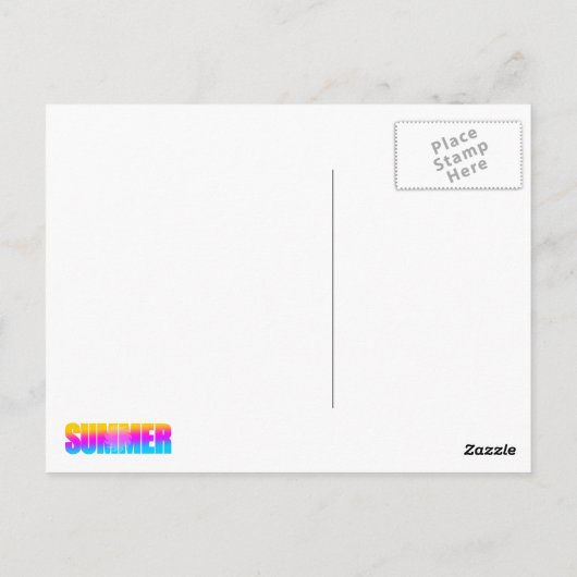 Corey Tiger, 80s Summer Sun Briefkaart (Achterkant)