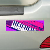 Corey Tiger 80s Synthesizer Keyboard Bumpersticker (Op auto)