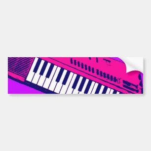 Corey Tiger 80s Synthesizer Keyboard Bumpersticker