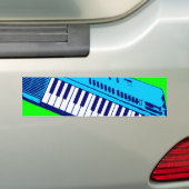 Corey Tiger 80s Synthesizer Keyboard Bumpersticker (Op auto)