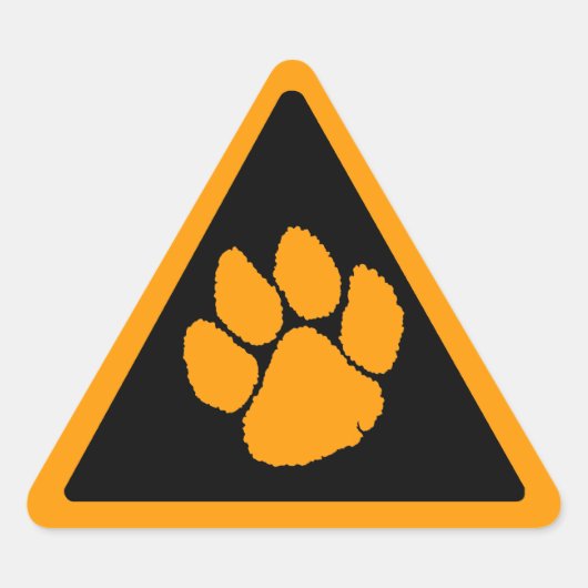 Corey Tiger 80s Tiger Klauw Driehoek Sticker (Voorkant)