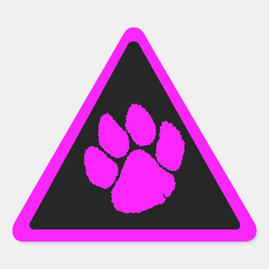 Corey Tiger 80s Tiger Klauw Driehoek Sticker (Voorkant)