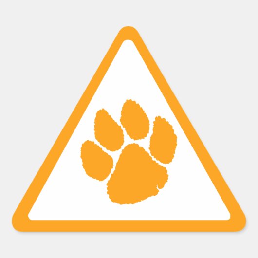 Corey Tiger 80s Tiger Klauw Driehoek Sticker (Voorkant)