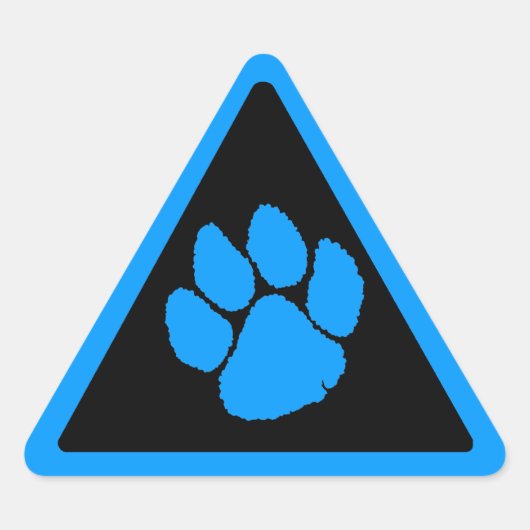 Corey Tiger 80s Tijger Klauw Driehoek Sticker (Voorkant)