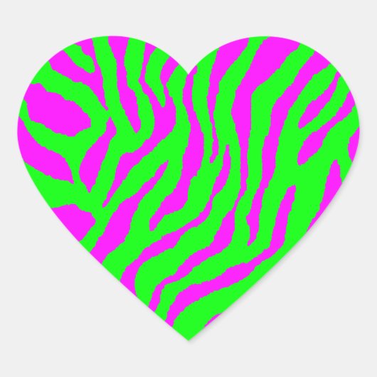 Corey Tiger 80s Tijgerstrepen Hart Sticker (Voorkant)