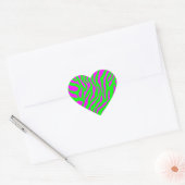 Corey Tiger 80s Tijgerstrepen Hart Sticker (Envelop)
