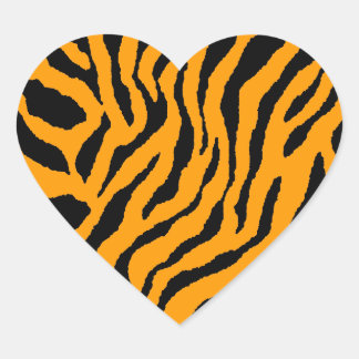 Corey Tiger 80s Tijgerstrepen Hart Sticker