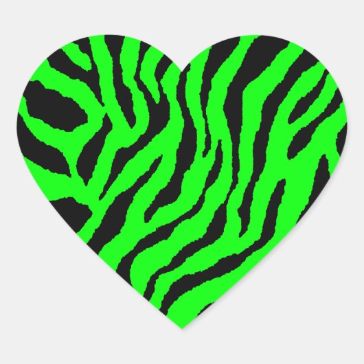 Corey Tiger 80s Tijgerstrepen Hart Sticker (Voorkant)