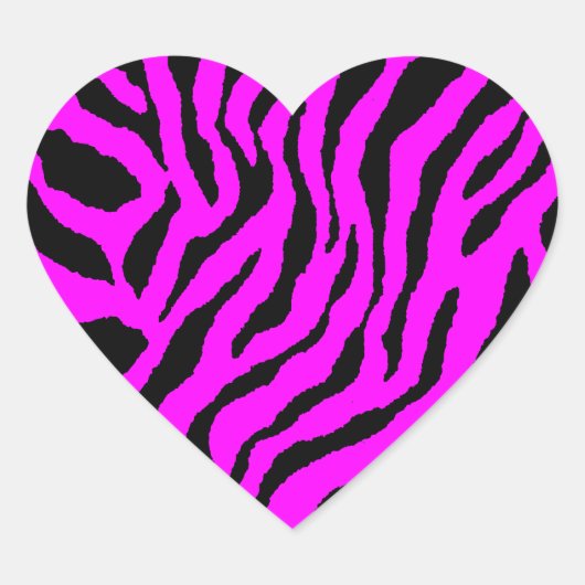 Corey Tiger 80s Tijgerstrepen Hart Sticker (Voorkant)