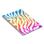 Corey Tiger 80s Tijgerstrepen Multicolor Notitieboek (Rechterzijde)