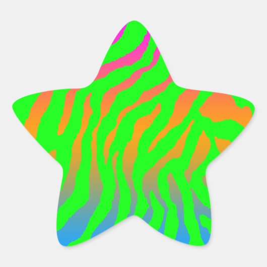 Corey Tiger 80s Tijgerstrepen Ster Sticker (Voorkant)