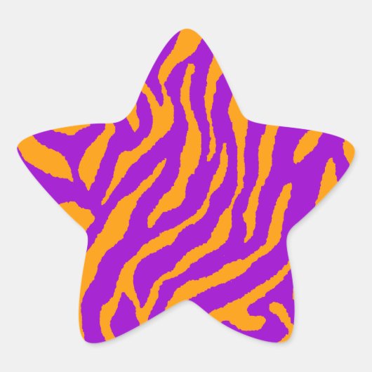 Corey Tiger 80s Tijgerstrepen Ster Sticker (Voorkant)