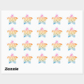 Corey Tiger 80s Tijgerstrepen Ster Sticker (Vel)