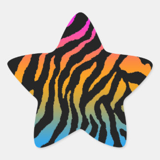 Corey Tiger 80s Tijgerstrepen Ster Sticker