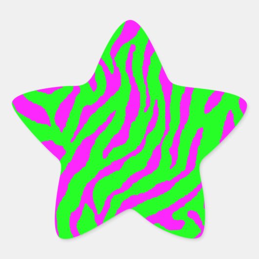 Corey Tiger 80s Tijgerstrepen Ster Sticker (Voorkant)