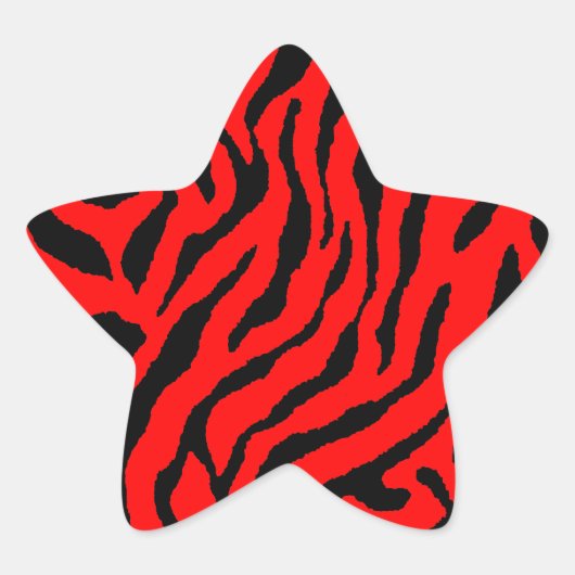 Corey Tiger 80s Tijgerstrepen Ster Sticker (Voorkant)