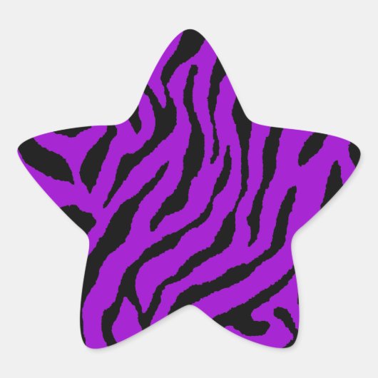 Corey Tiger 80s Tijgerstrepen Ster Sticker (Voorkant)