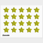 Corey Tiger 80s Tijgerstrepen Ster Sticker (Vel)