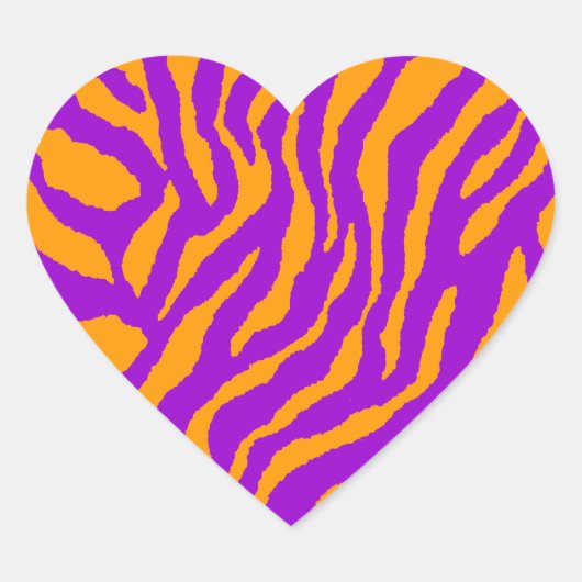 Corey Tiger 80s tijgerstripes Hart Sticker (Voorkant)