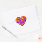 Corey Tiger 80s tijgerstripes Hart Sticker (Envelop)