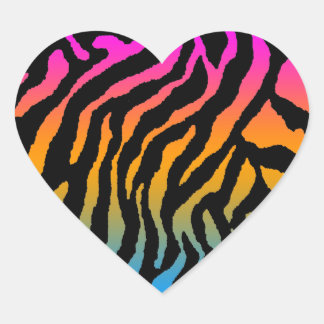 Corey Tiger 80s tijgerstripes Hart Sticker