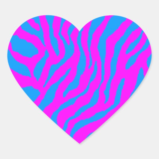 Corey Tiger 80s tijgerstripes Hart Sticker (Voorkant)