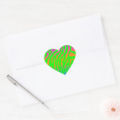 Corey Tiger 80s tijgerstripes Hart Sticker (Envelop)