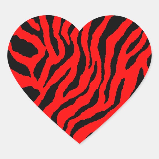 Corey Tiger 80s tijgerstripes Hart Sticker (Voorkant)
