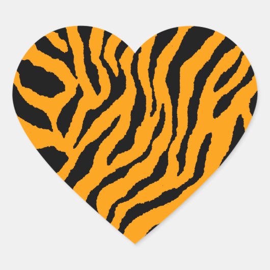 Corey Tiger 80s tijgerstripes Hart Sticker (Voorkant)