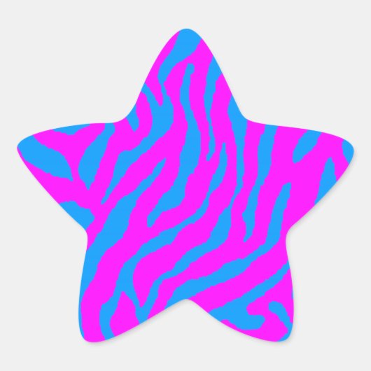 Corey Tiger 80s tijgerstripes Ster Sticker (Voorkant)
