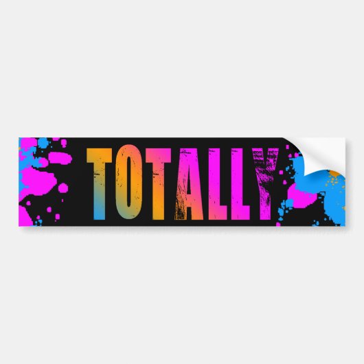 Corey Tiger 80s Totally Spetterverf Bumpersticker (Voorkant)