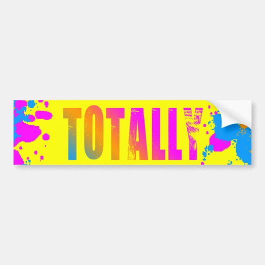 Corey Tiger 80s Totally Spetterverf Bumpersticker (Voorkant)