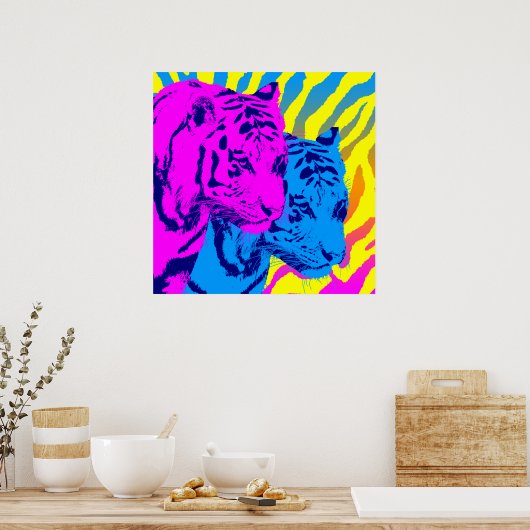Corey Tiger 80s Twin Tigers Poster (Keuken)