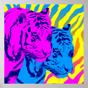 Corey Tiger 80s Twin Tigers Poster