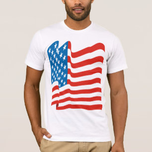 Corey Tiger 80s Vintage Amerikaanse Vlag T-shirt
