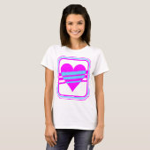 Corey Tiger 80s Vintage Hart & Strepen T-shirt (Voorkant volledig)