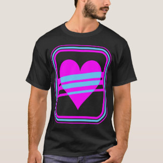 Corey Tiger 80s Vintage Hart & Strepen T-shirt