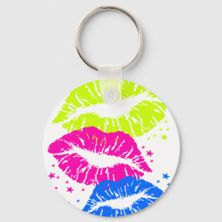 Corey Tiger 80s Vintage Lippen & Sterren Kusjes Sleutelhanger