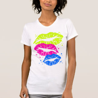 Corey Tiger 80s Vintage Lippen & Sterren Kusjes T-shirt