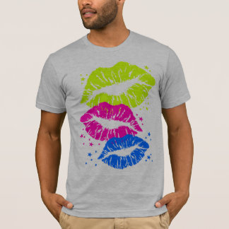 Corey Tiger 80s Vintage Lippen & Sterren Kusjes T-shirt