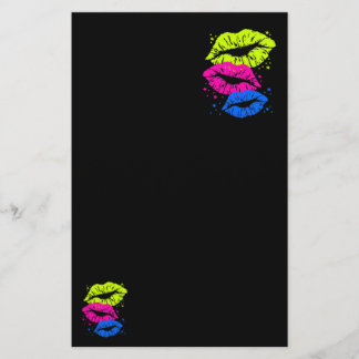 Corey Tiger 80s Vintage Lippen & Sterren Kussen Briefpapier