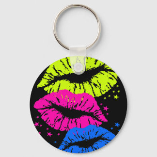 Corey Tiger 80s Vintage Lippen & Sterren Kussen Sleutelhanger