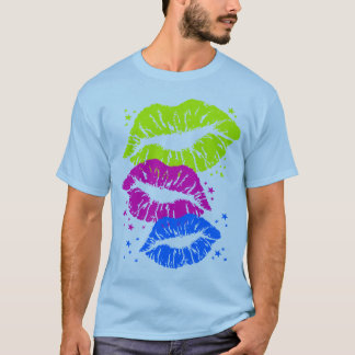 Corey Tiger 80s Vintage Lippen & Sterren Kussen T-shirt